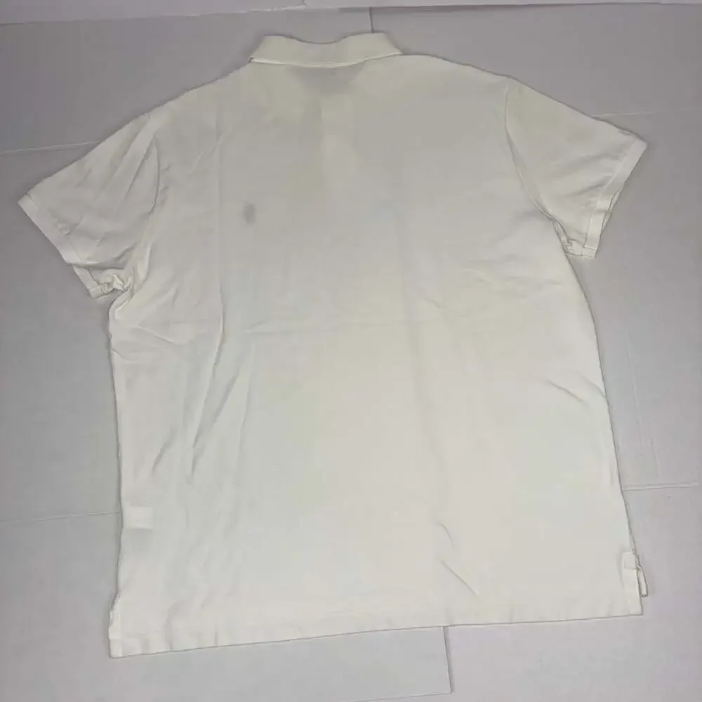 Polo Ralph Lauren Men's White Custom Slim Fit Short Sleeve Polo Shirt XL